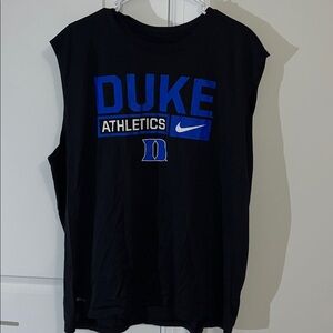 Nike Dri Fit Duke University blue Devils athletics Tank Sleeveless T Shirt XXL